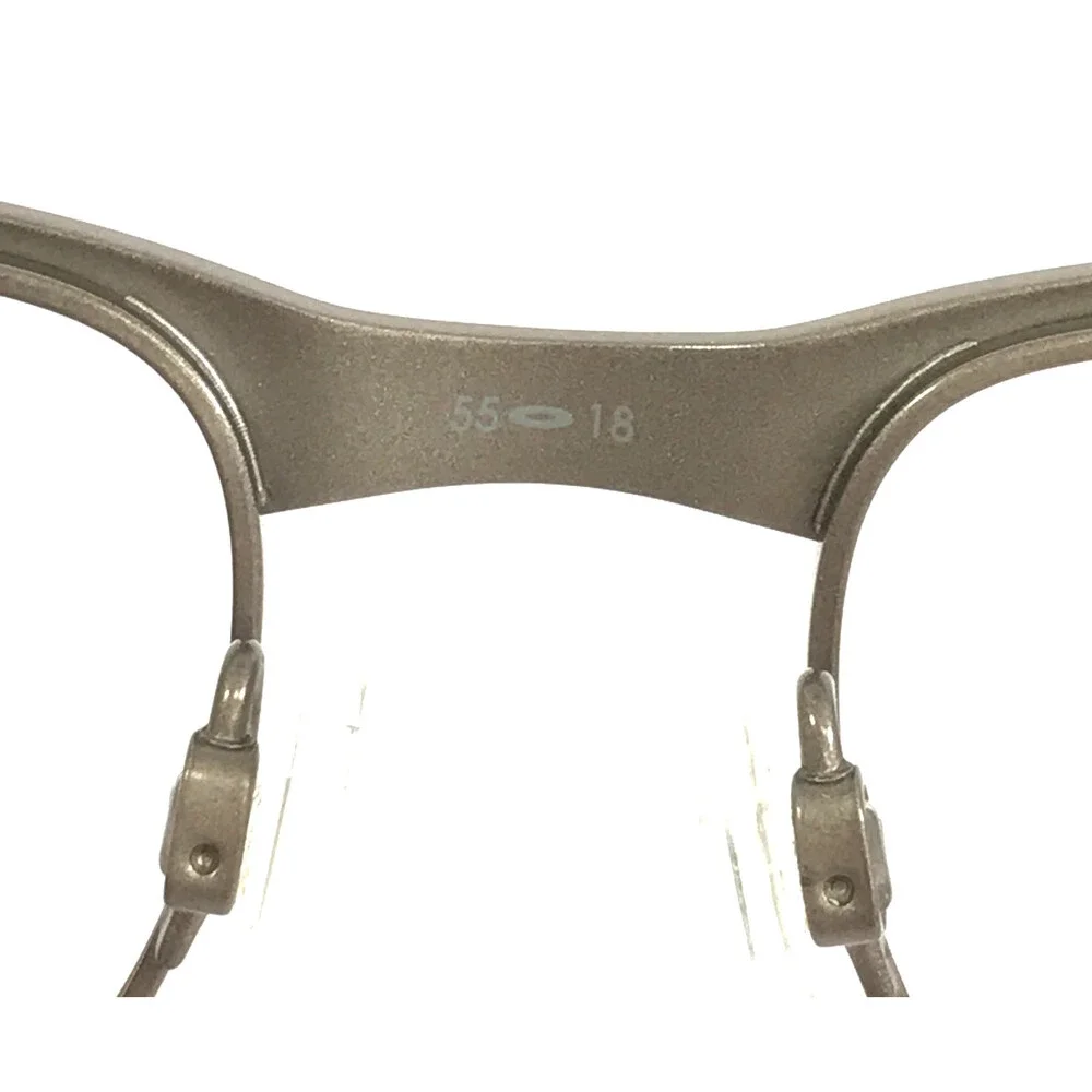 Oakley Eyeglasses Frames Metal Plate OX5038-0655 Brushed Chrome Gray 55-18-140